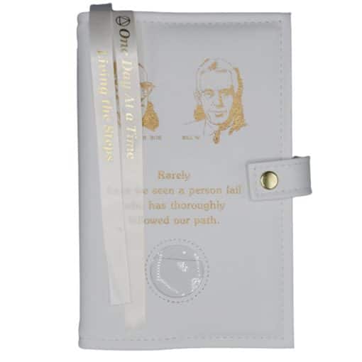 Big Book Regular Hardback – Bill and Bob/Med holder with Snap/Bookmarks/Penholder (White) DDBAA1010