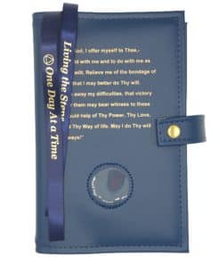 Big Book Regular Hardback – Bill and Bob/Med holder with Snap/Bookmarks/Penholder (Blue) DDTSP01