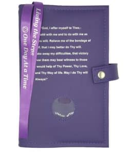 Big Book Regular Hardback – Bill and Bob/Med holder with Snap/Bookmarks/Penholder (Purple) DDTSP08