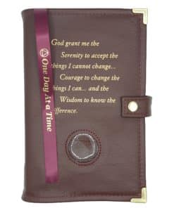 Big Book Regular Hardback – Serenity Prayer/Medallion Holder with Snap/Bookmark/Penholder/Metal Tips (LDBBR0704)