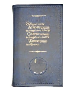 Big Book Regular Hardback – Serenity Prayer/Medallion Holder with Paperboard(Blue)