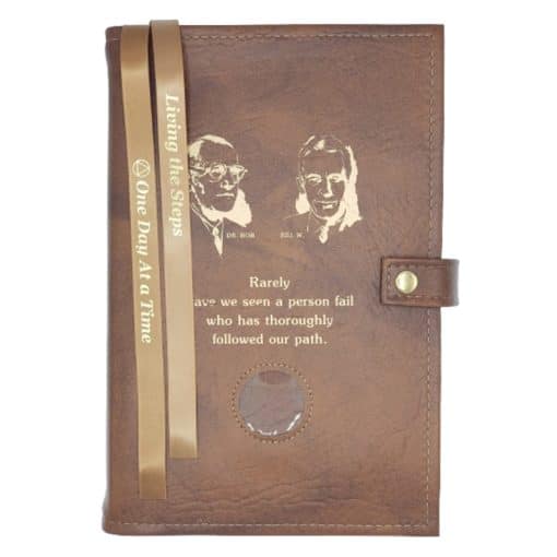 Big Book Regular Hardback - Bill and Bob/Medallion Holder with Paperboard/Snap/Bookmark/Penholder(Tan) DDBGP1003