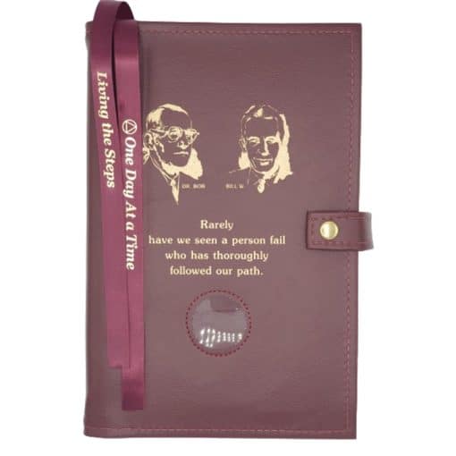 Big Book Regular Hardback - Bill and Bob/Medallion Holder with Paperboard/Snap/Bookmark/Penholder(Burgundy) DDBGP1004