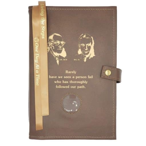 Big Book Regular Hardback - Bill and Bob/Medallion Holder with Paperboard/Snap/Bookmark/Penholder(Brown) DDBGP1005