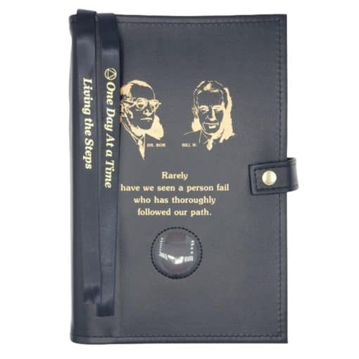 Big Book Regular Hardback - Bill and Bob/Medallion Holder with Paperboard/Snap/Bookmark/Penholder(Black) DDBGP1006