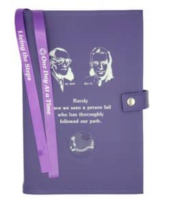Big Book Regular Hardback - Bill and Bob/Medallion Holder with Paperboard/Snap/Bookmark/Penholder(Purple) DDBGP1008