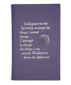 Basic Text(6th Ed) Paperback Reg Size, Book Cover with Serenity Prayer/Medallion Holder(Purple) DRGP0708