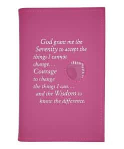 Basic Text(6th Ed) Paperback Reg Size, Book Cover with Serenity Prayer/Medallion Holder(Pink) DRGP0709
