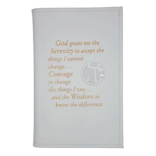 Basic Text(6th Ed) Paperback Reg Size, Book Cover with Serenity Prayer/Medallion Holder(White) DRGP0710