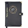 LEATHER Book Cover for NA Basic Text(6th Edition) Hardback Reg Size Book Cover w/ NA Symbol/Medallion Holder & Metal Tips(Black)LDNA60906