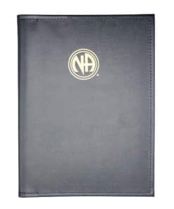 LARGE PRINT Paperback Basic Text(6th Ed), Book Cover with NA Logo & Paperboard(Black) NASWG0306
