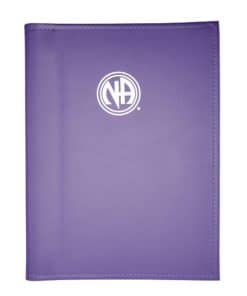 LARGE PRINT Paperback Basic Text(6th Ed), Book Cover with NA Logo & Paperboard(Purple) NASWG0308